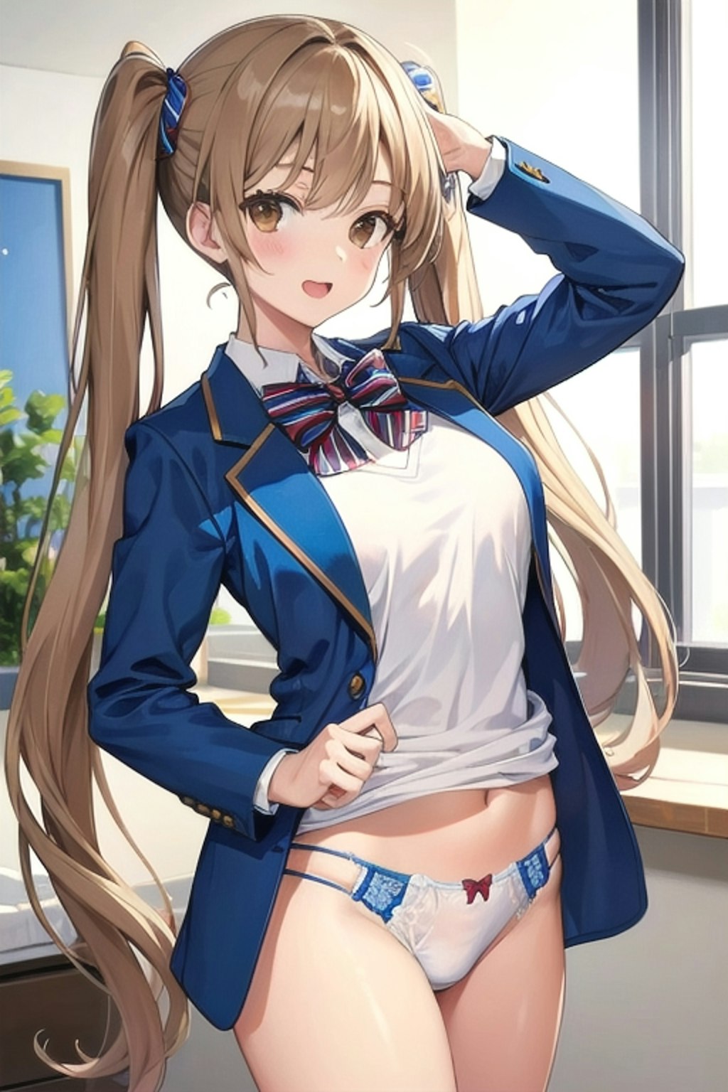 Twintails school girl