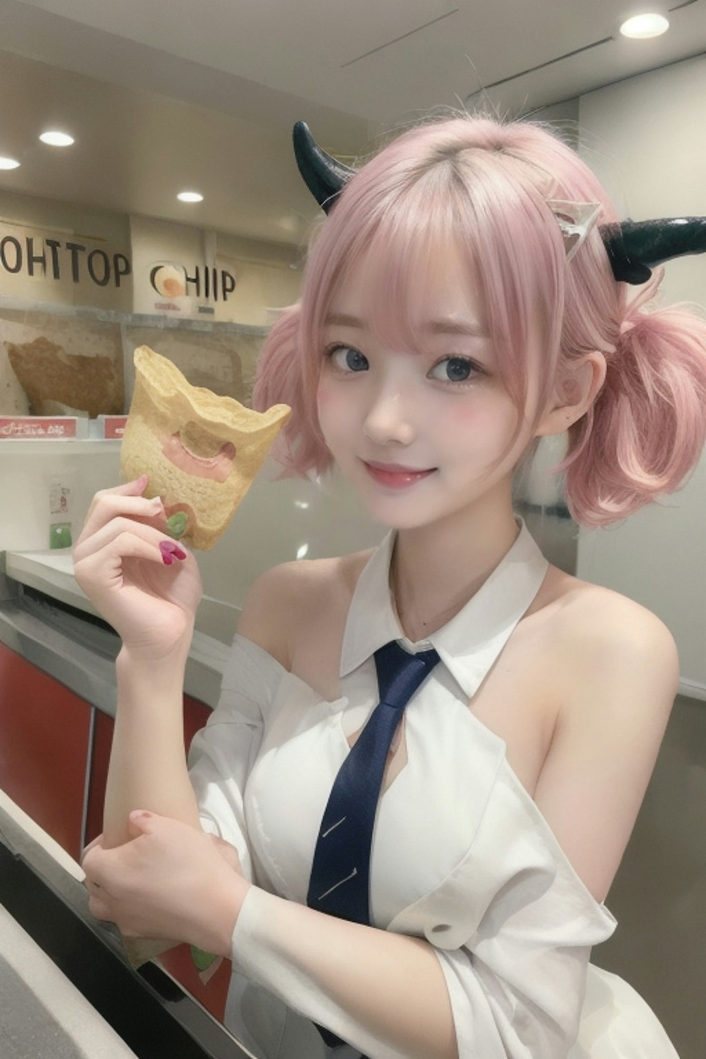 ポテトチップ屋の看板娘