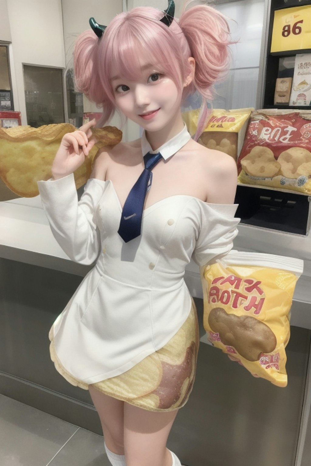 ポテトチップ屋の看板娘