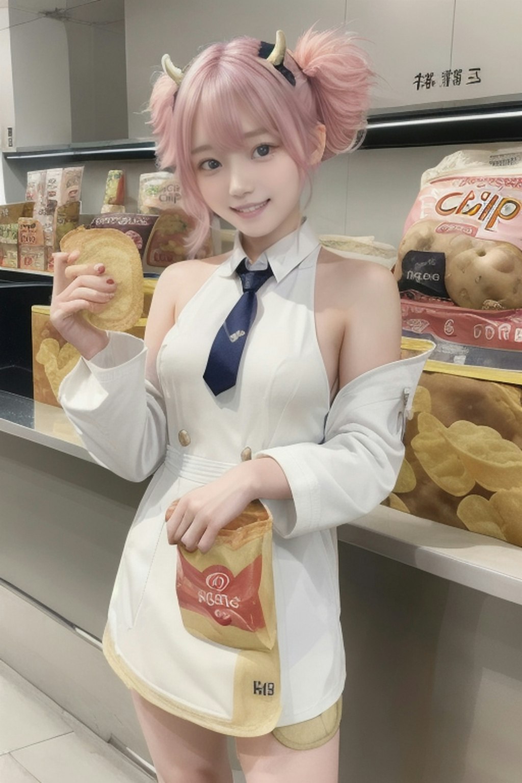 ポテトチップ屋の看板娘