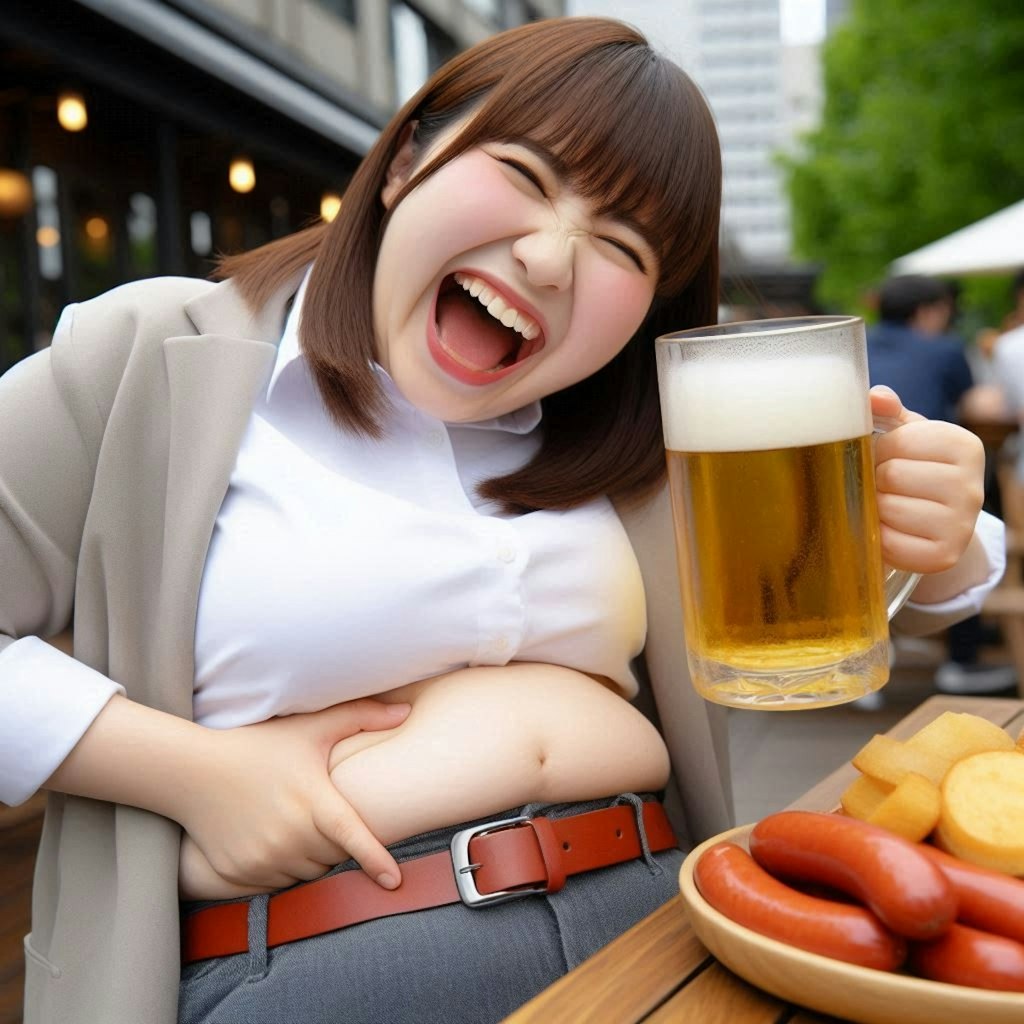 ビール腹やべーっすわ