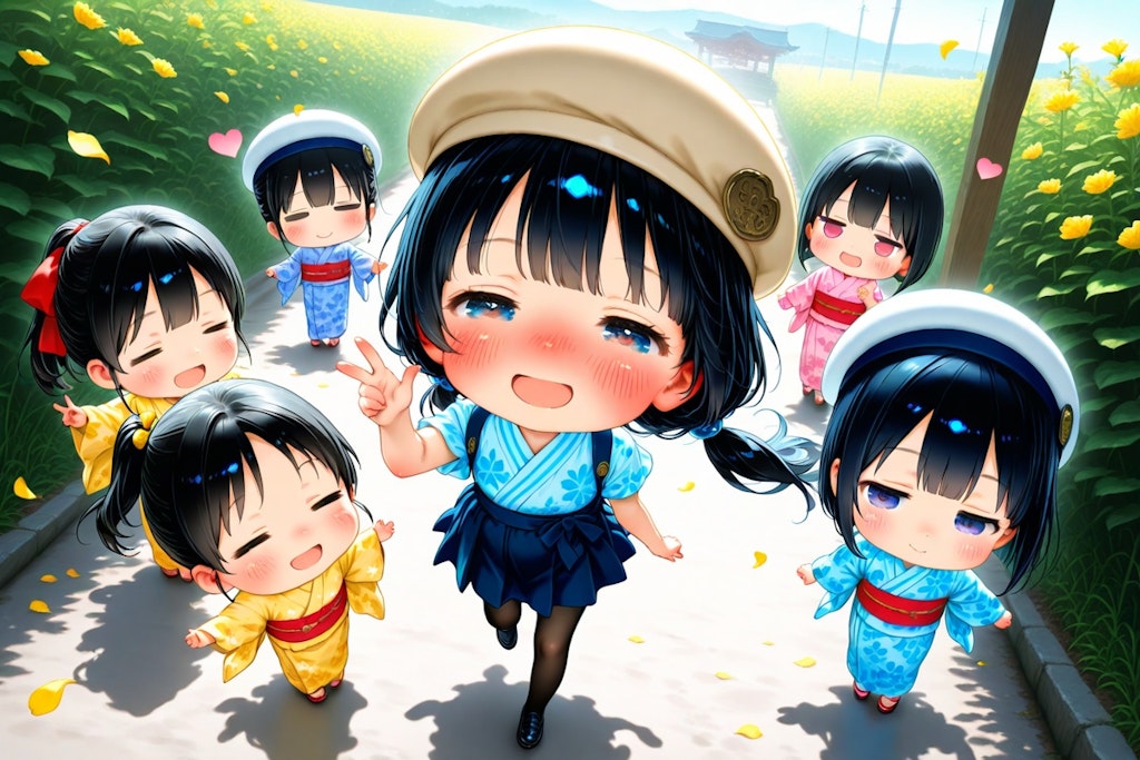 二枚目は、着せてあげるための協力者。