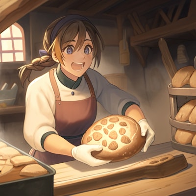 レスランドのパン職人の女性