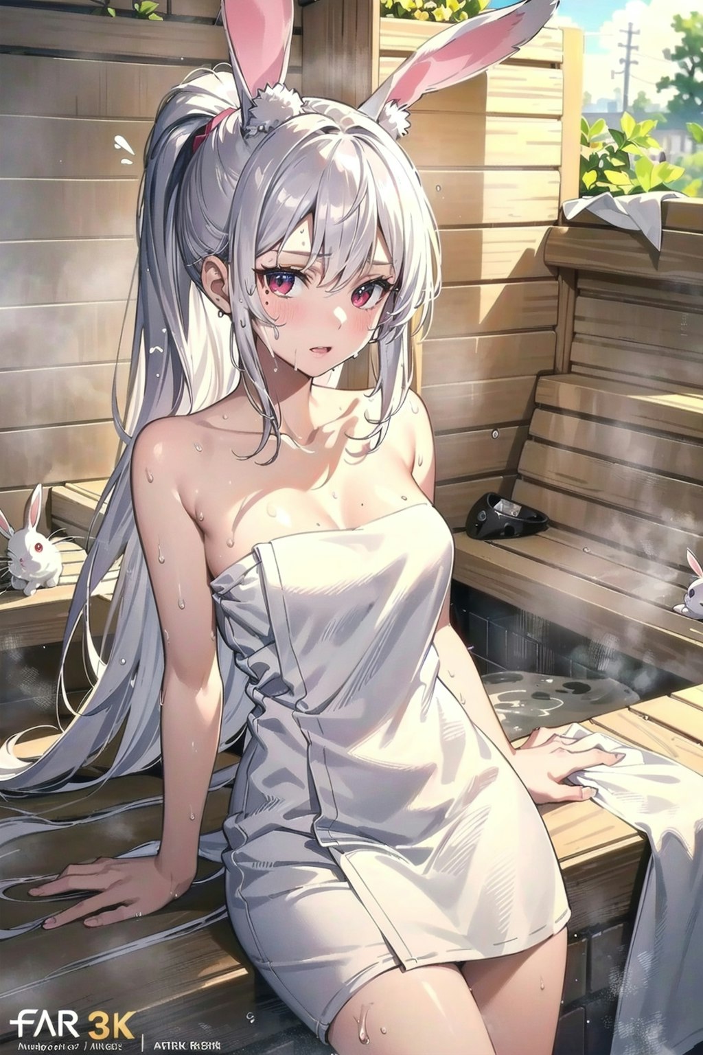 むぅ⋯暑っついのです🐰💦