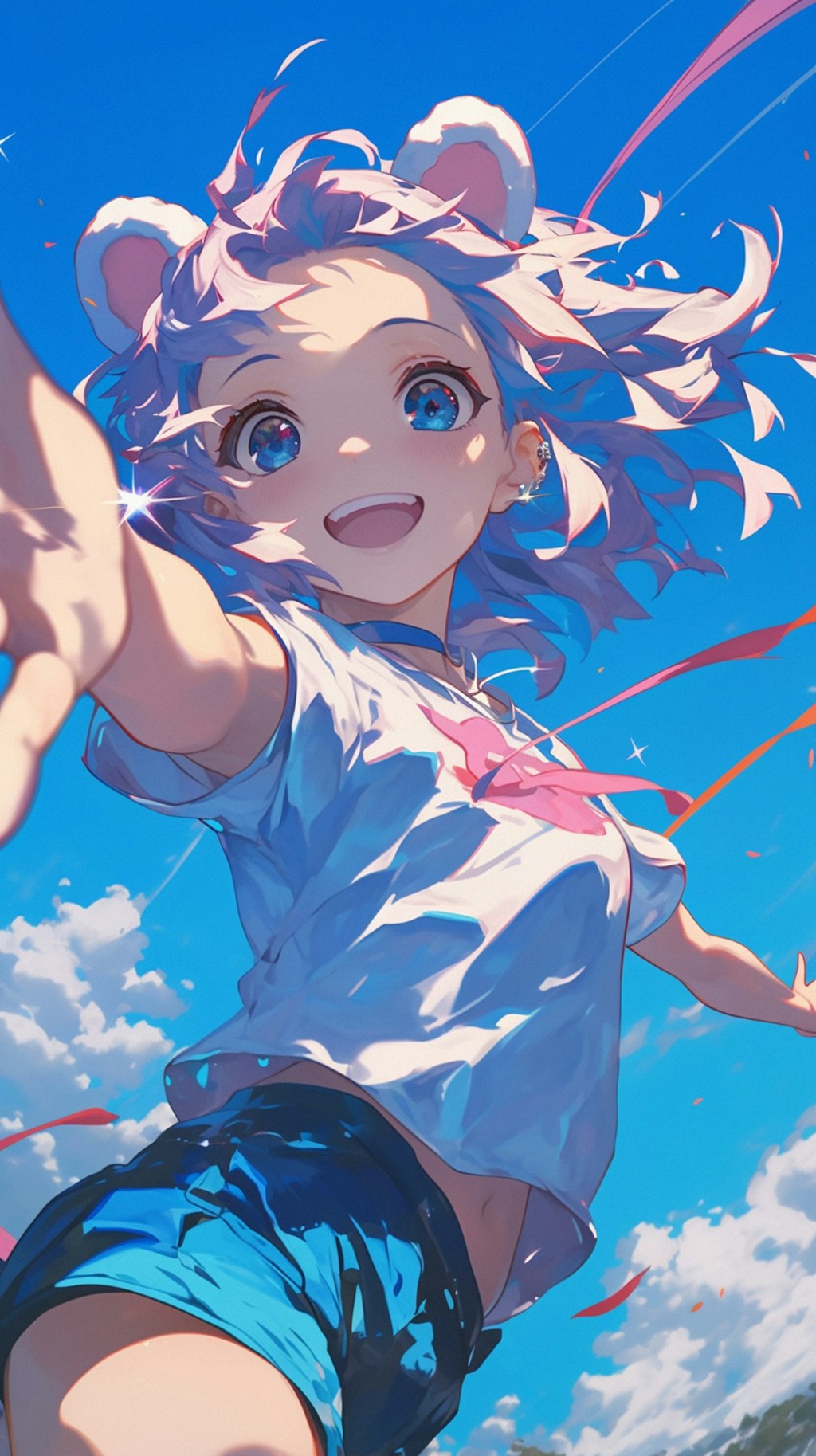 くま娘と青空🐾