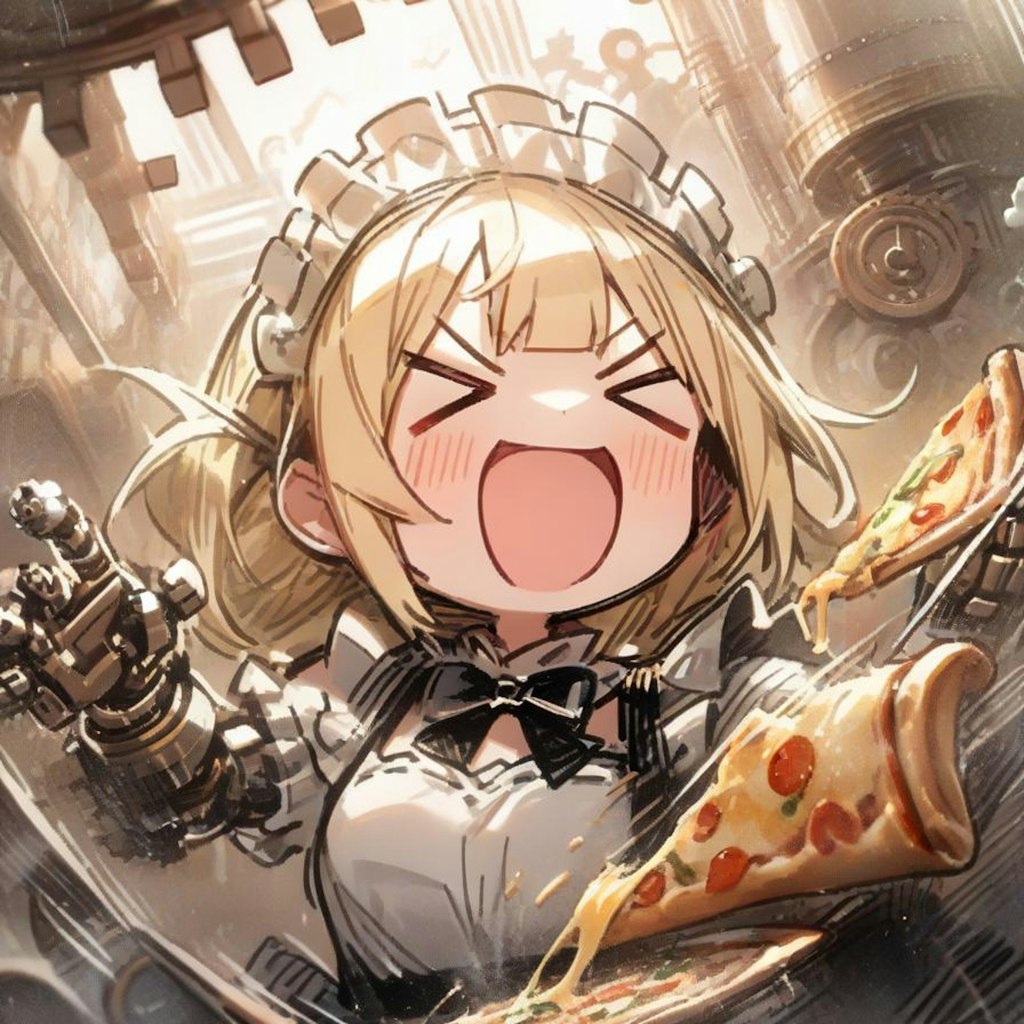 🍕おピッツァ工房のサイボーグメイドちゃん🍕