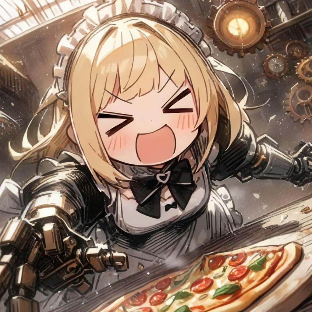 🍕おピッツァ工房のサイボーグメイドちゃん🍕