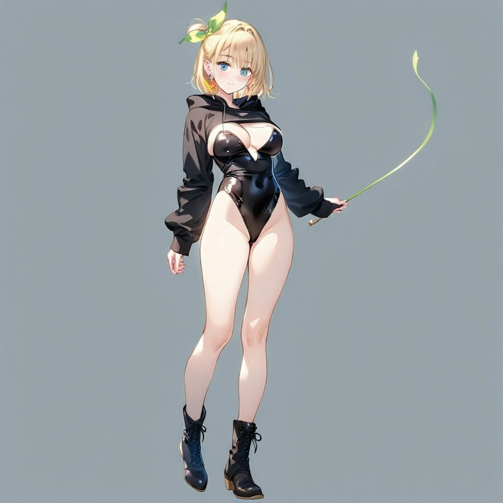 金髪ショート新体操美少女