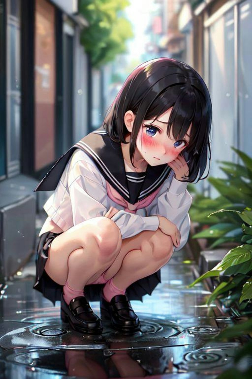 水溜まりに映る少女8