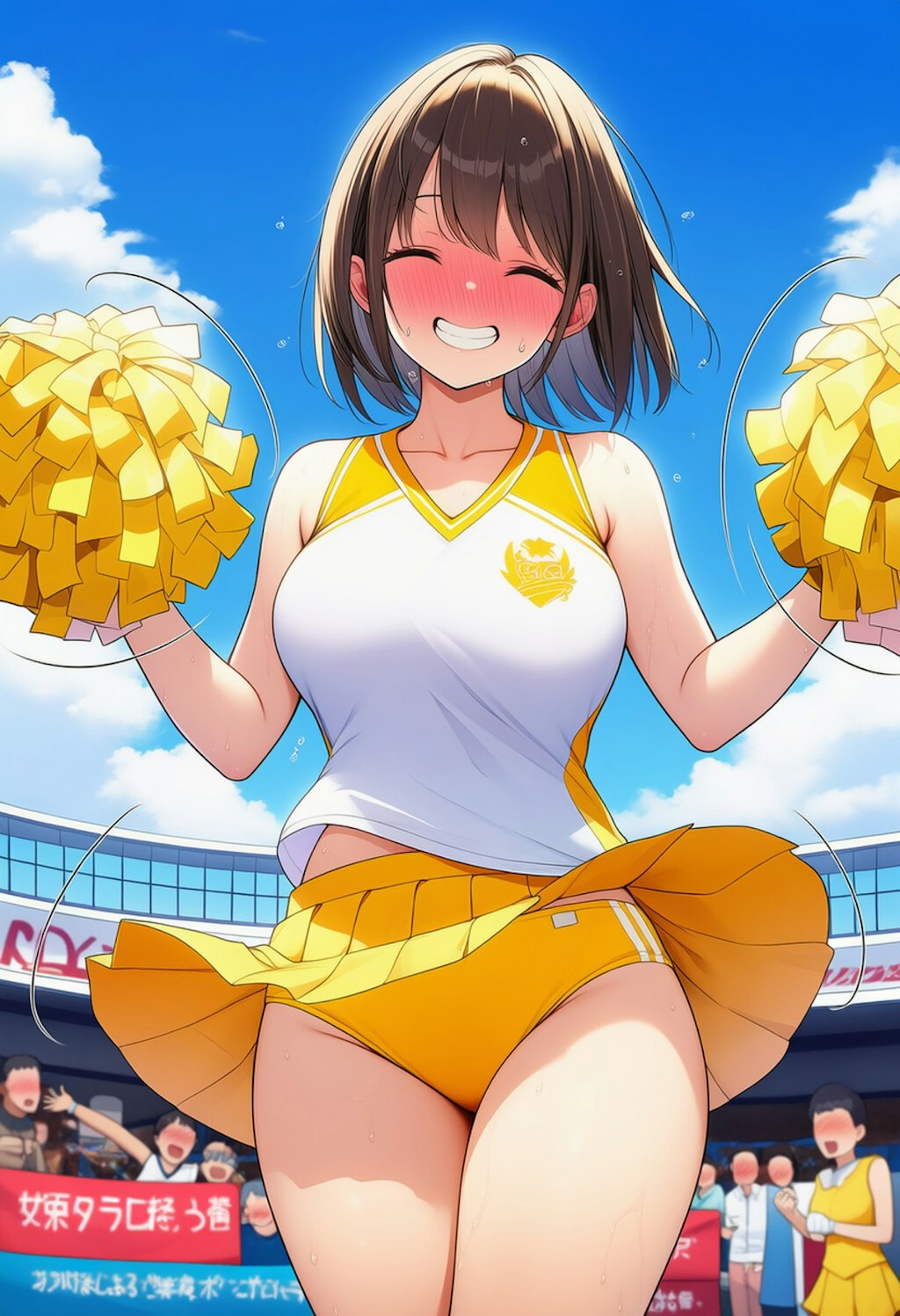 アンスコ履いてるとはいえちょっぴり恥ずかしいなあ💦