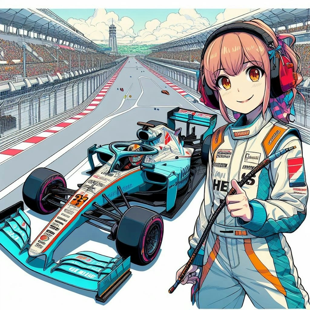 レーシングカーと女の子達★(11枚)