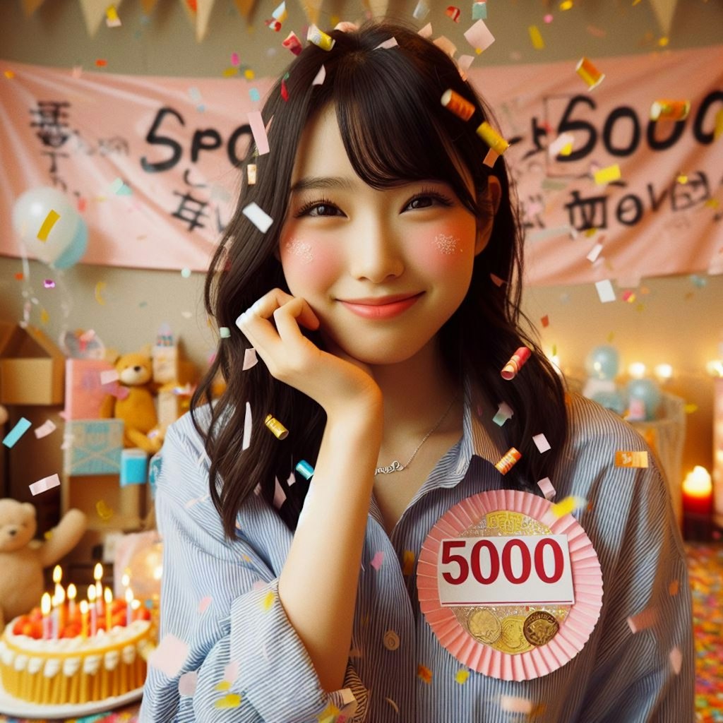 mamekichiさん5000いいねおめでとう！