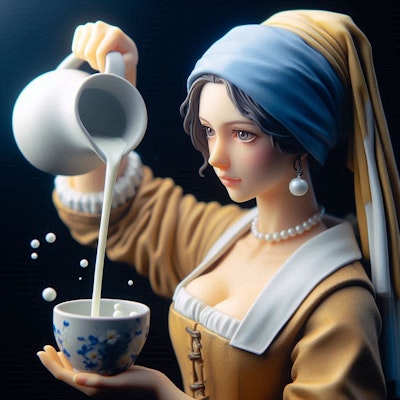 新訳・牛乳を注ぐ真珠の耳飾りの女