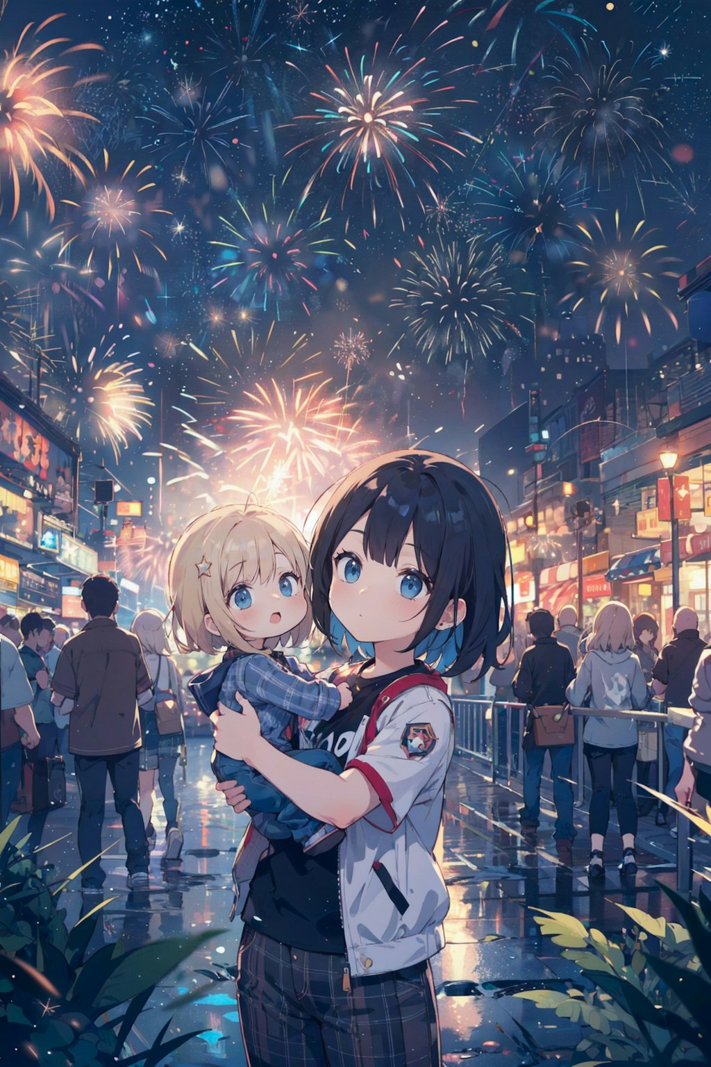 幼女姉妹と花火大会