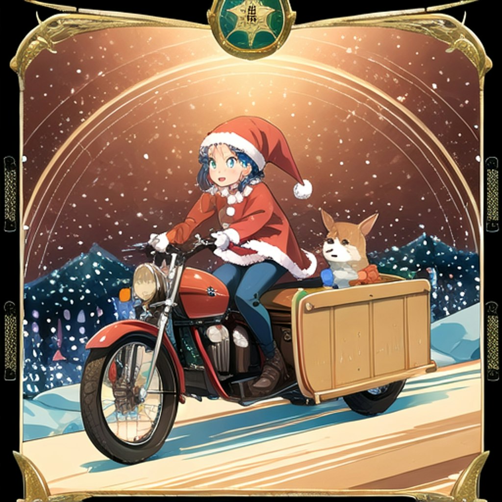 クリスマスもバイク好き