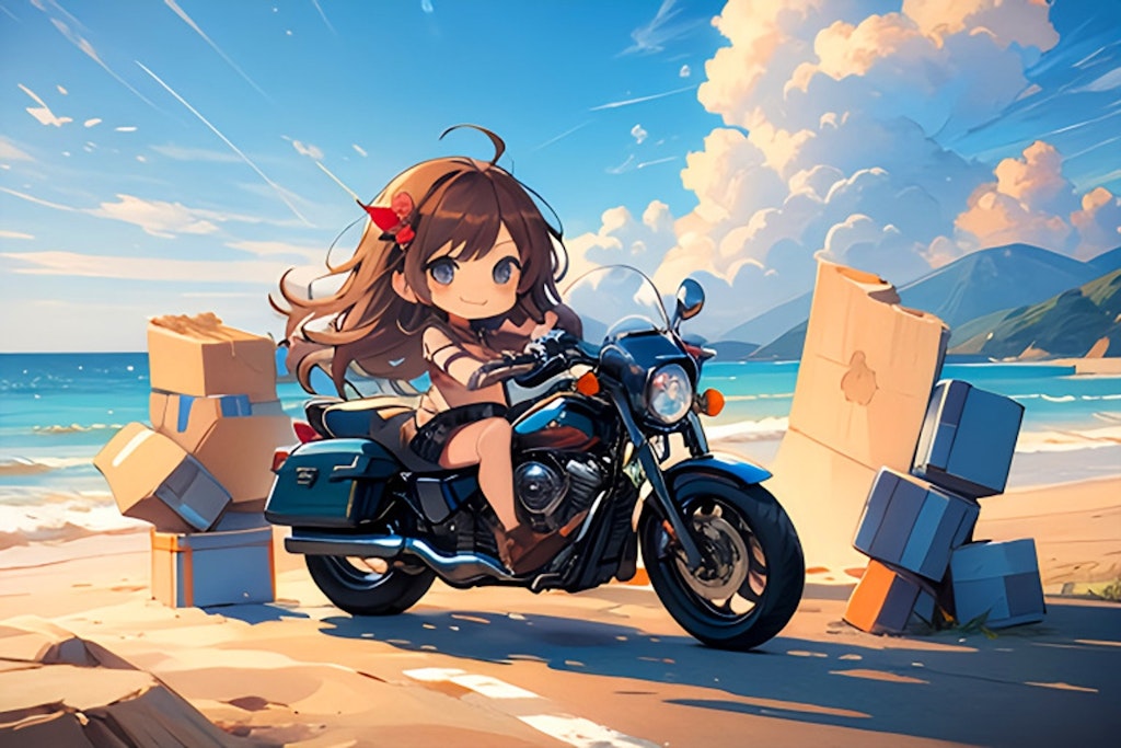 チビっ子　バイクに乗る🏍（TOPAZ）