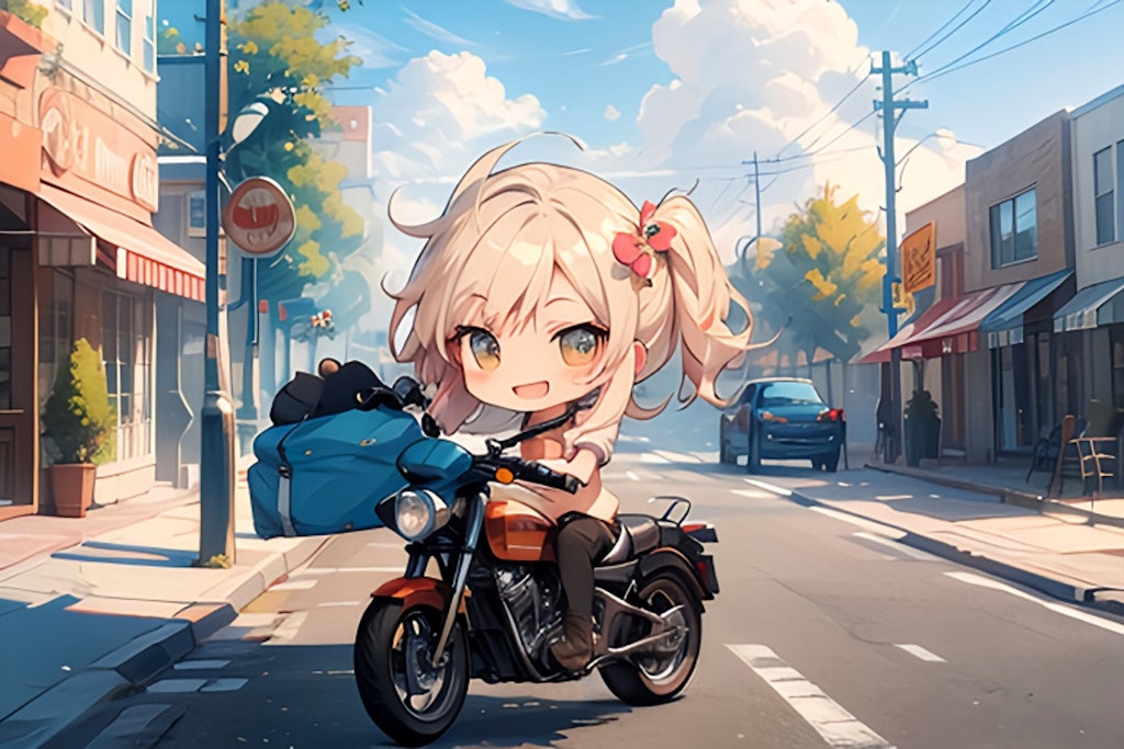 チビっ子　バイクに乗る🏍（TOPAZ）