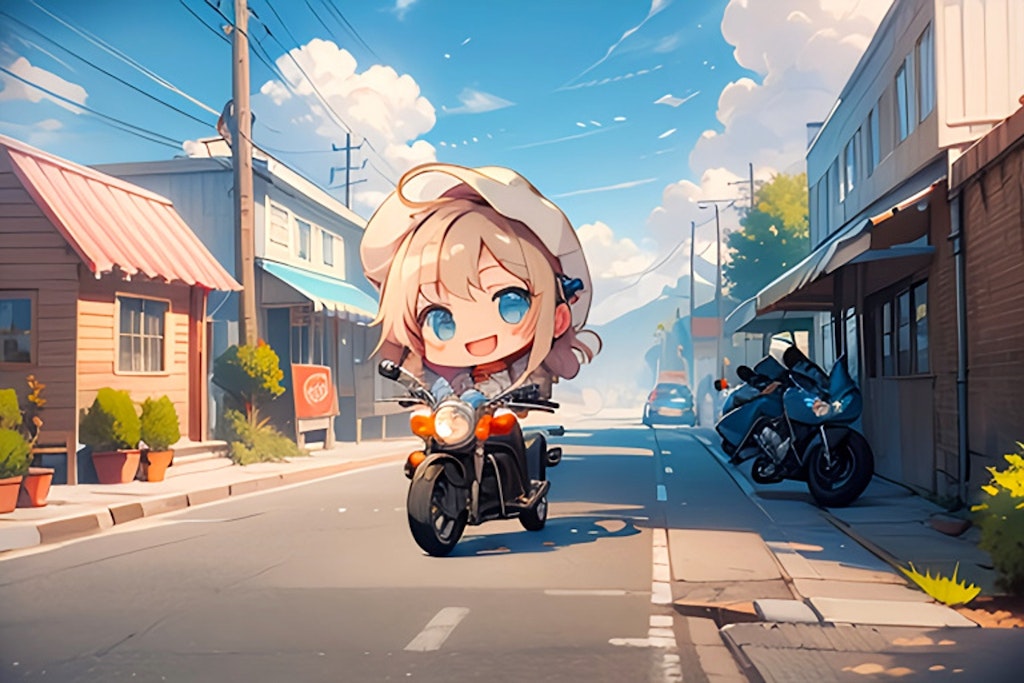 チビっ子　バイクに乗る🏍（TOPAZ）