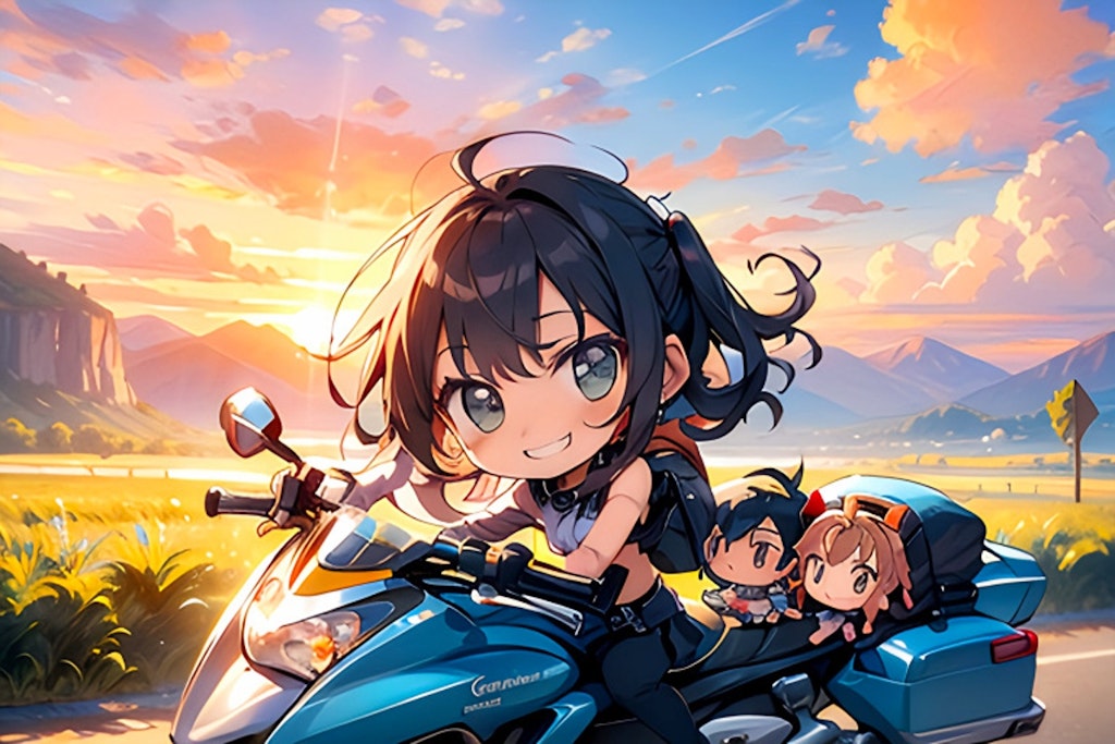 チビっ子　バイクに乗る🏍（TOPAZ）