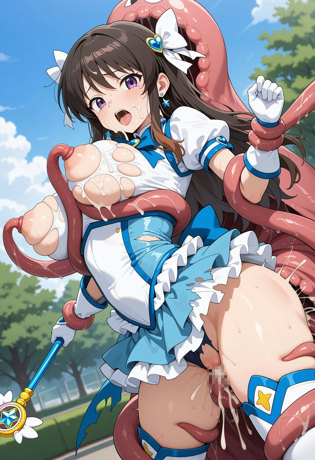 魔法少女が公園で