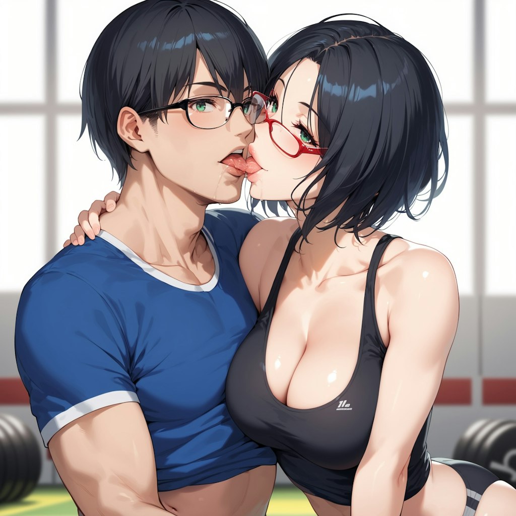 キスする西村あおい 2