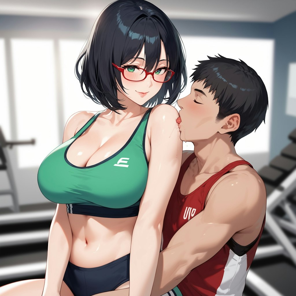 キスする西村あおい 2