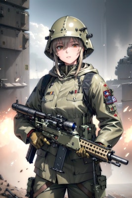妄想軍女性兵士 4