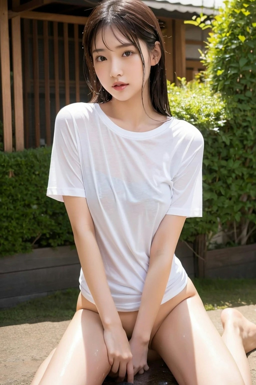 スケTシャツ女子