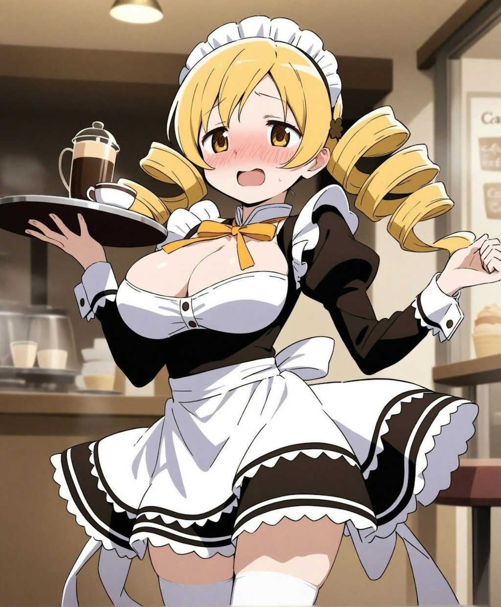 メイド喫茶で働くマミさん