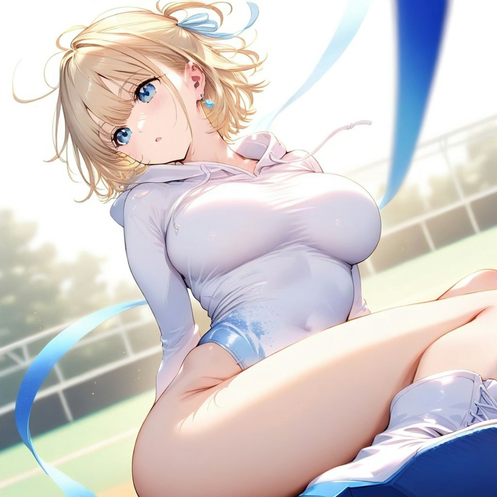 金髪ショート新体操美少女