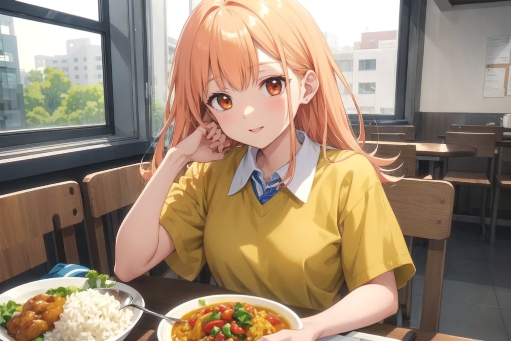 A girl at meal 2