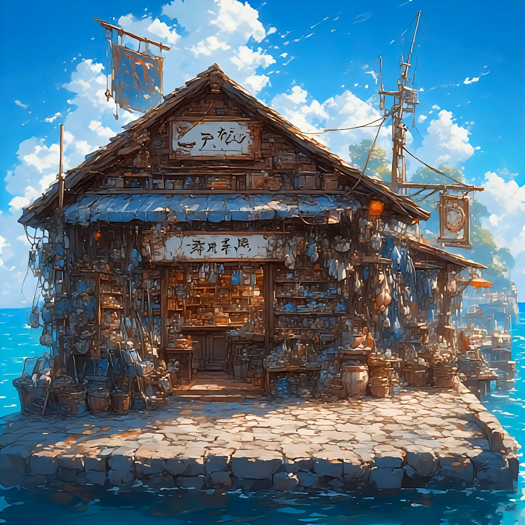 海辺の釣具店