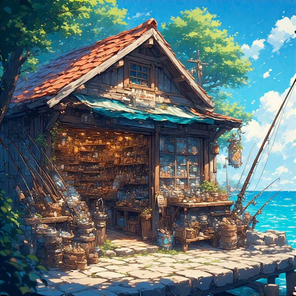 海辺の釣具店