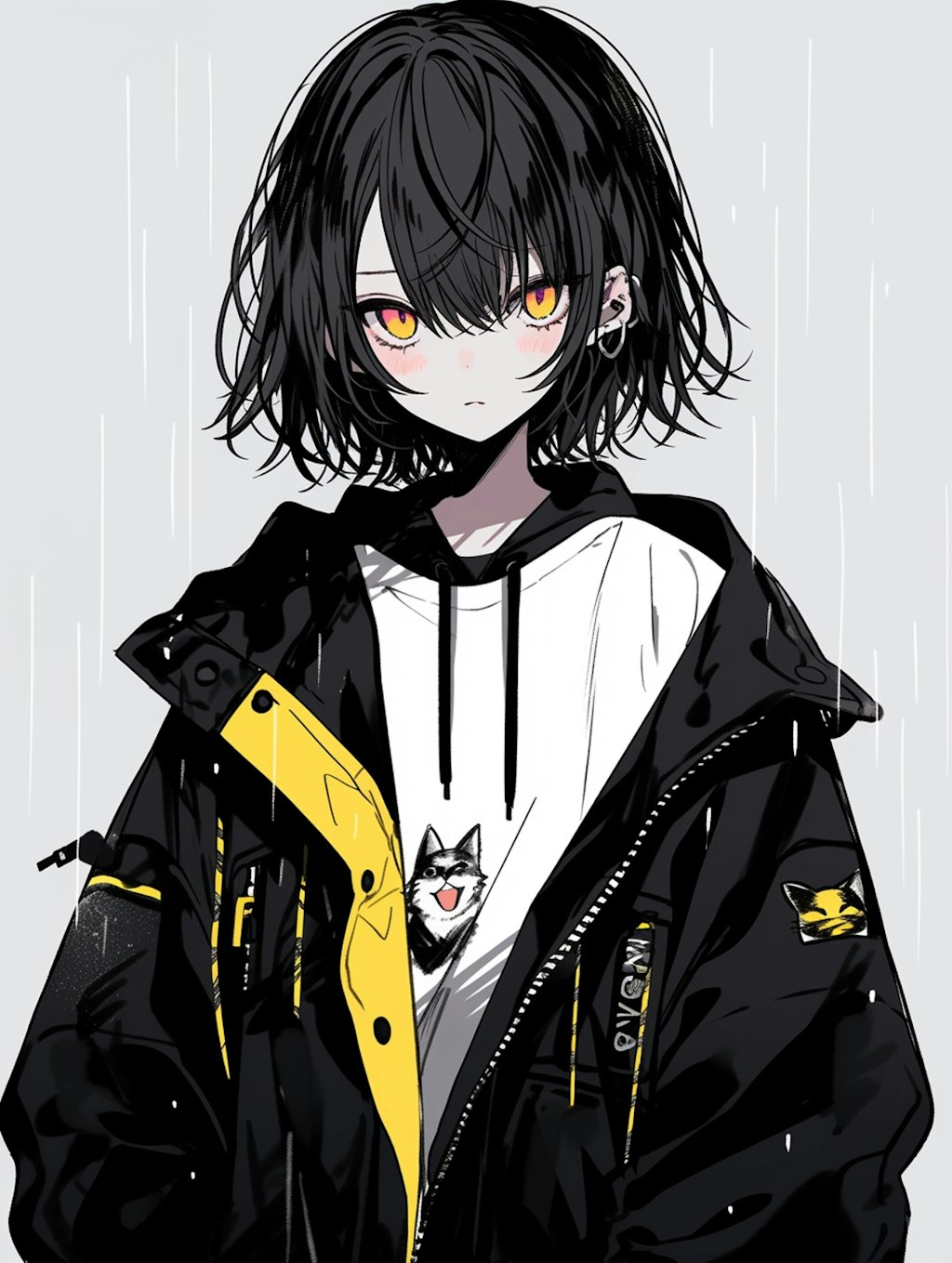 Oversized jacket girl