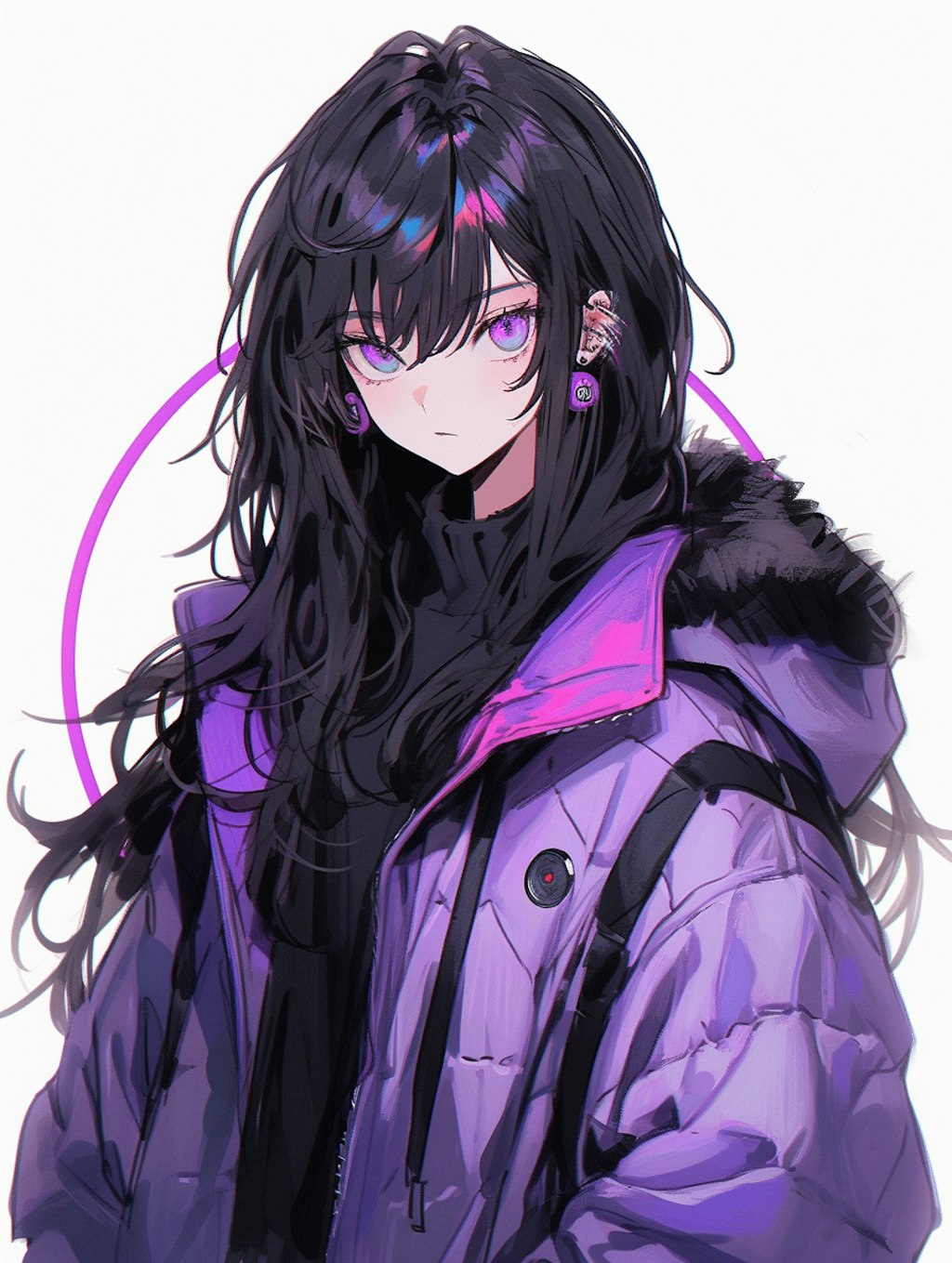 Oversized jacket girl