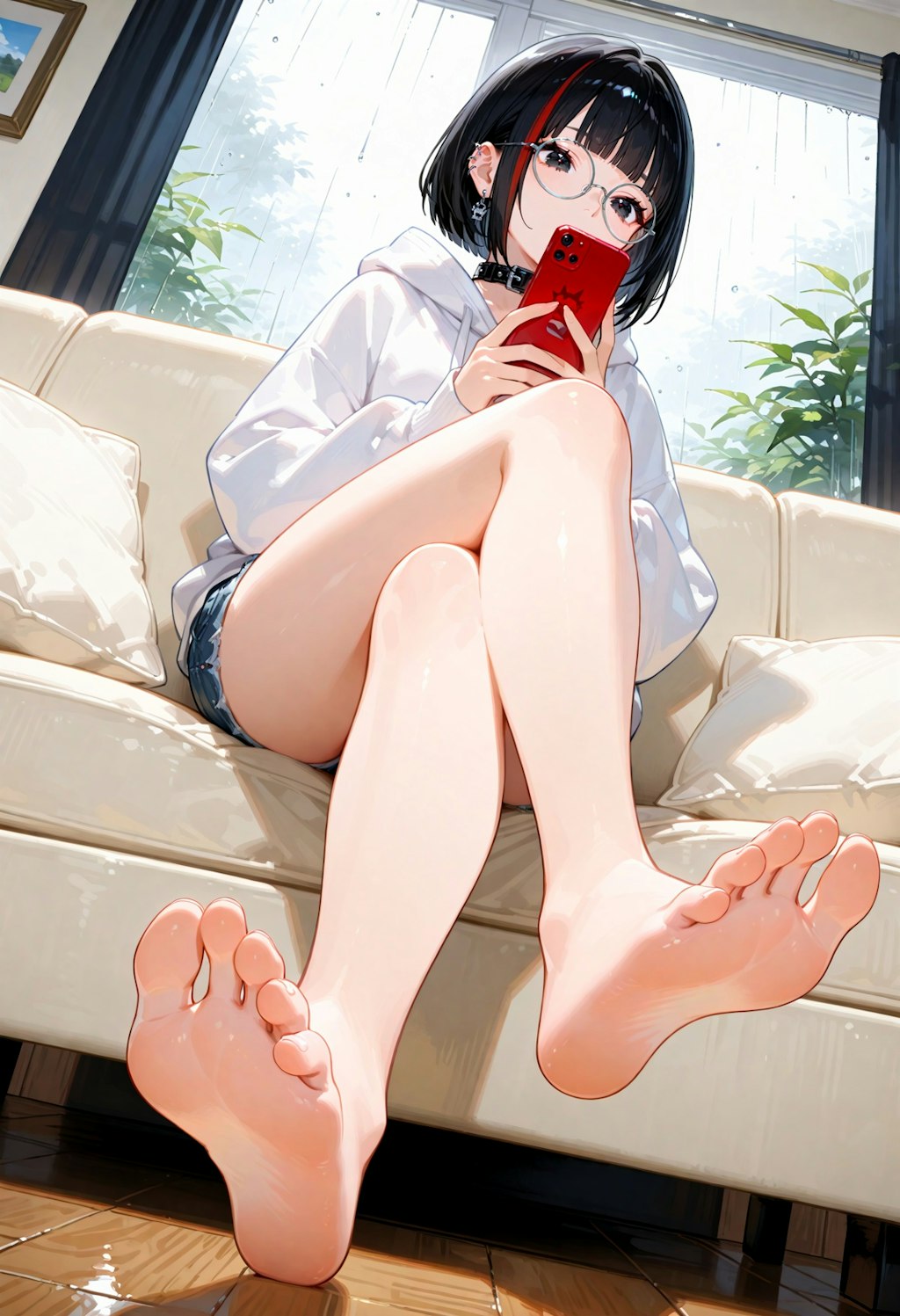 雨の日は。