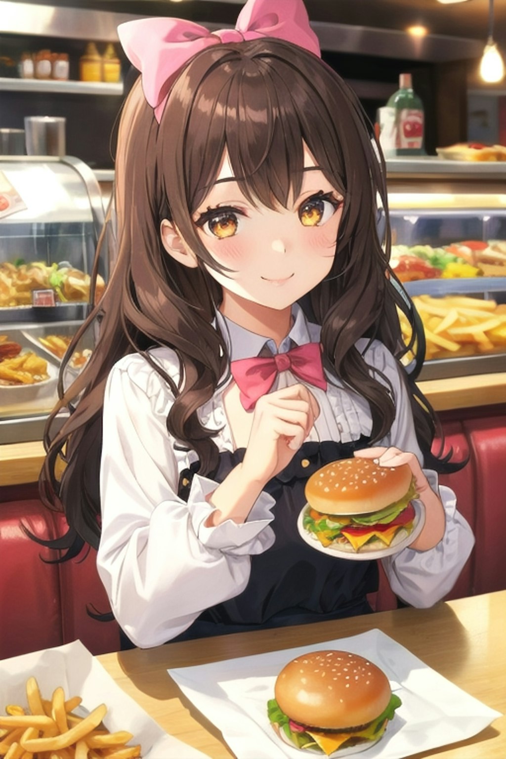 トリプルバーガー🍔🍟を食べるなごみちゃんっ😋♡