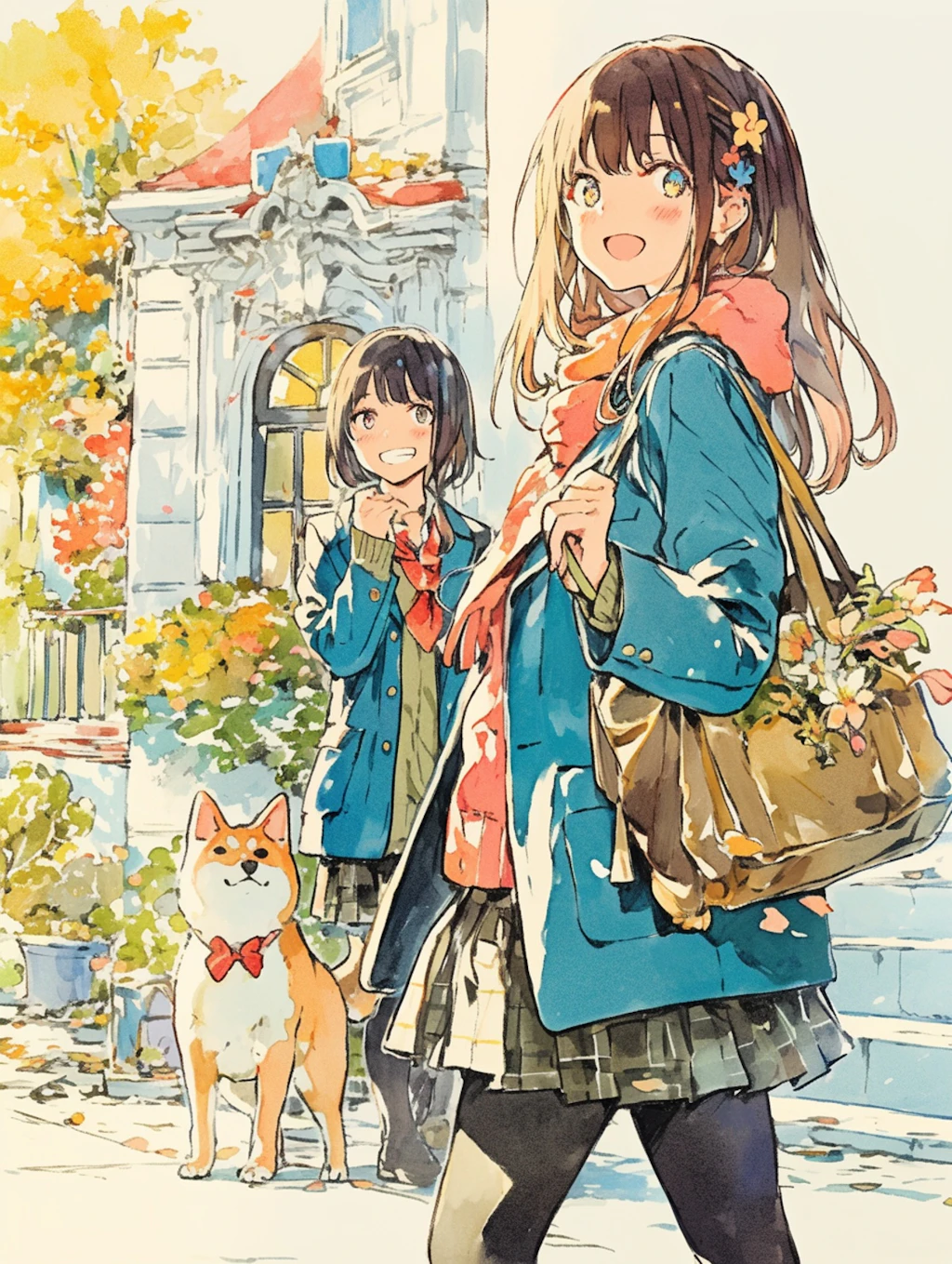 すこし寄り道、すこししあわせ | chichi-pui(ちちぷい)AIイラスト専用の投稿&生成サイト